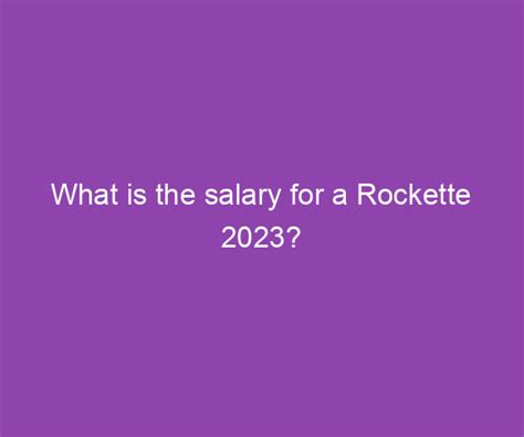Rockette salary 2023. Things To Know About Rockette salary 2023. 